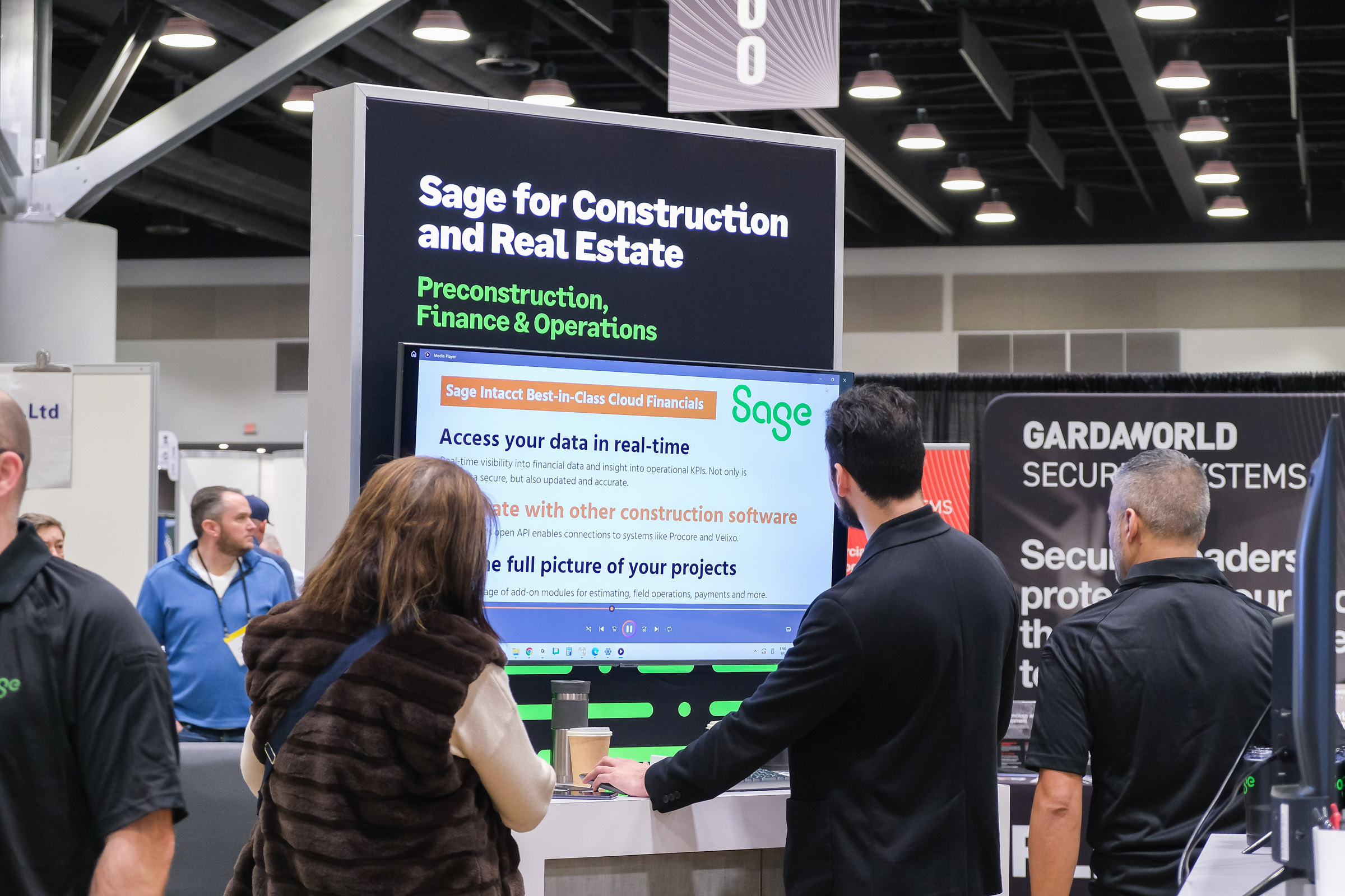 Crowded aisle of attendees at BUILDEX Vancouver