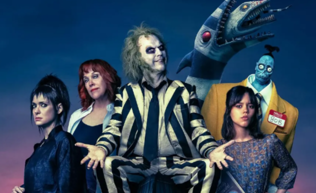 MaXXXine and Tabby walking down the street at night in front of neon signs