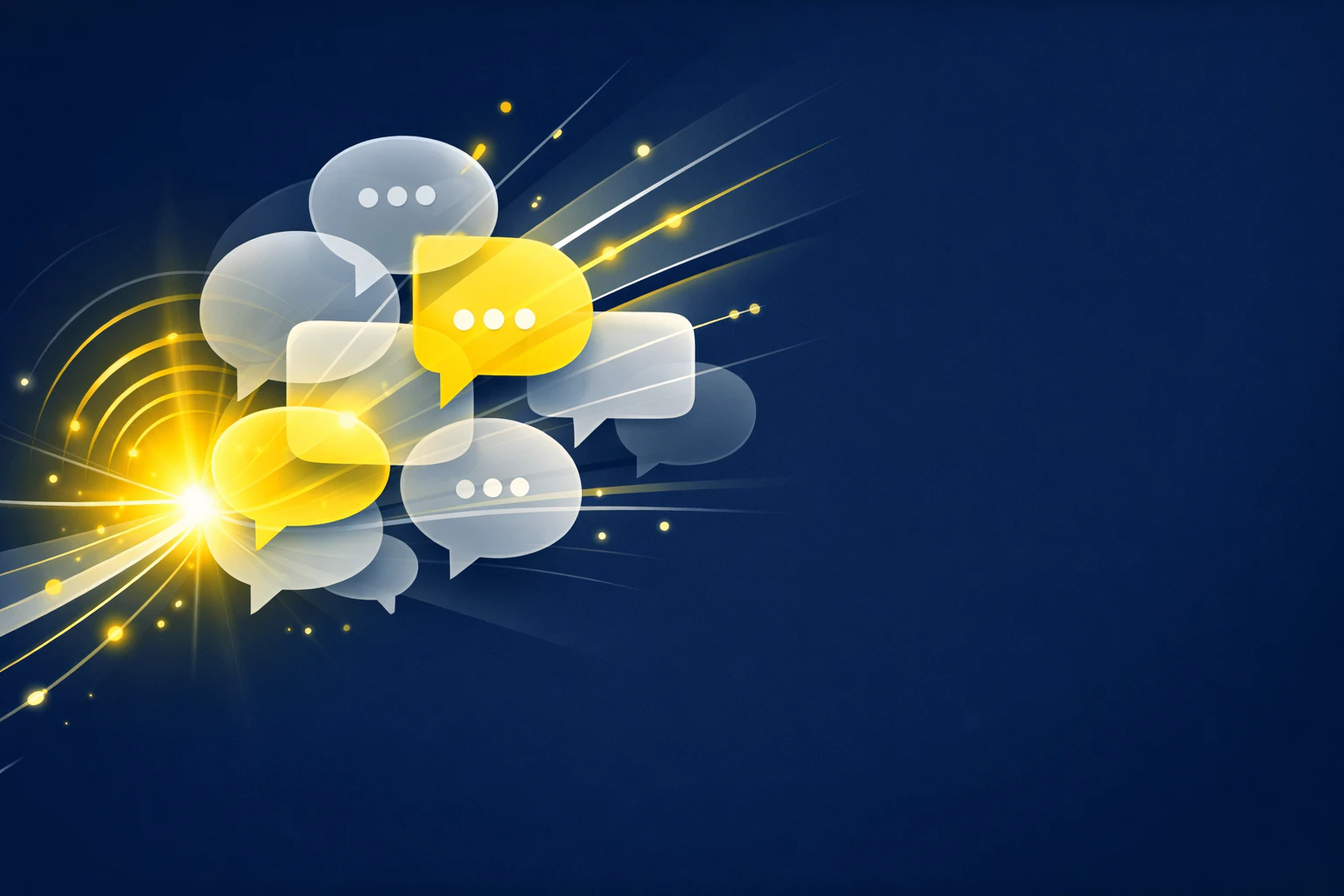 Speech bubbles and connections