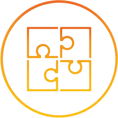 Icon representing integrated IT service management practices and continuous improvement for the Achieving IT Service Management Excellence conference track.