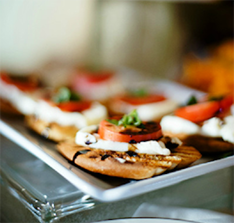 mini caprese flatbreads