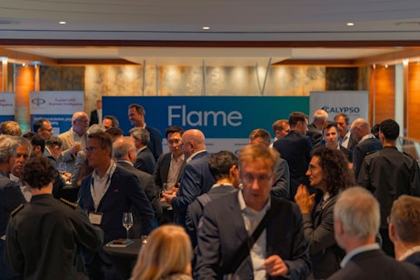 Busy networking break at Flame