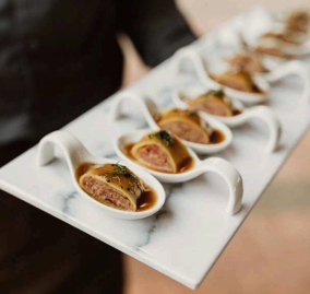 Canapés at Museu Marítim de Barcelona