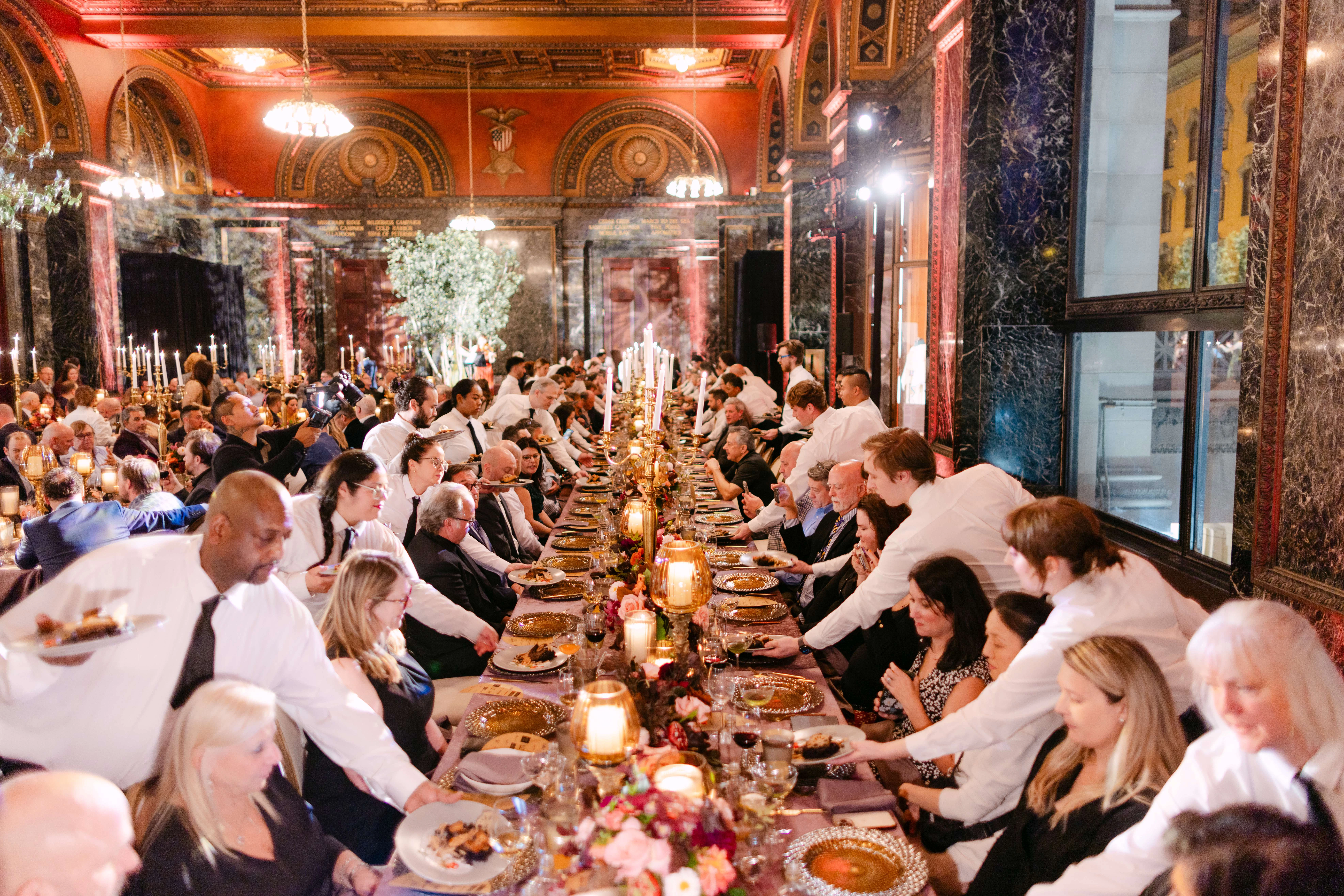Glasses on a dining table