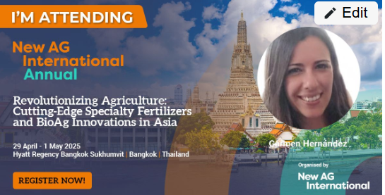 I’m Attending badge for New AG International Annual, featuring event details, attendee photo, and registration call-to-action.