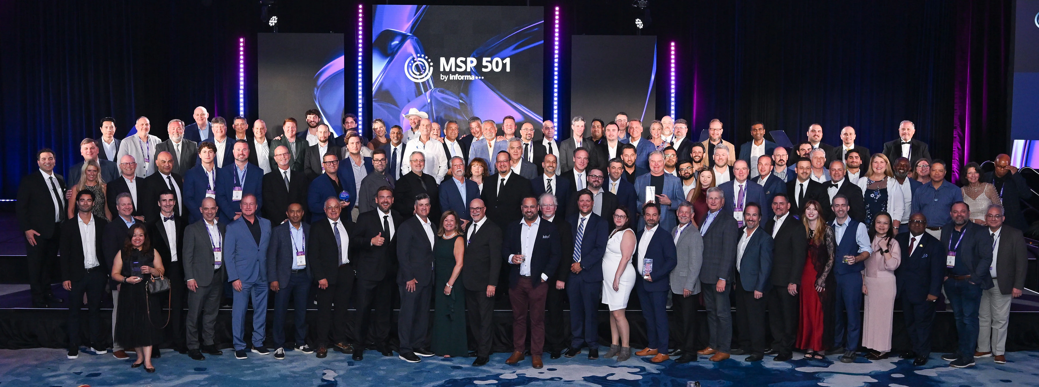 A group photo of the MSP 501 award winners at the MSP 501 Gala
