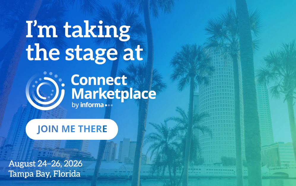 "I'm a Featured Speaker at Connect Marketplace" graphic for speakers.
