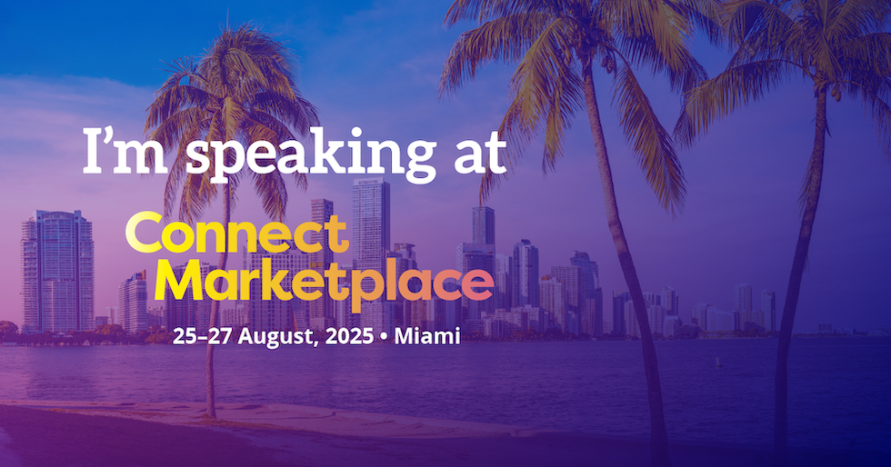"I'm a Featured Speaker at Connect Marketplace" graphic for speakers.