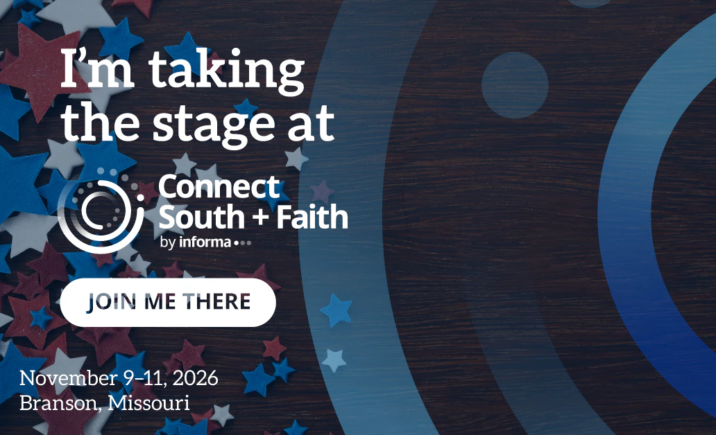 "I'm a featured speaker at Connect South" graphic for speakers.