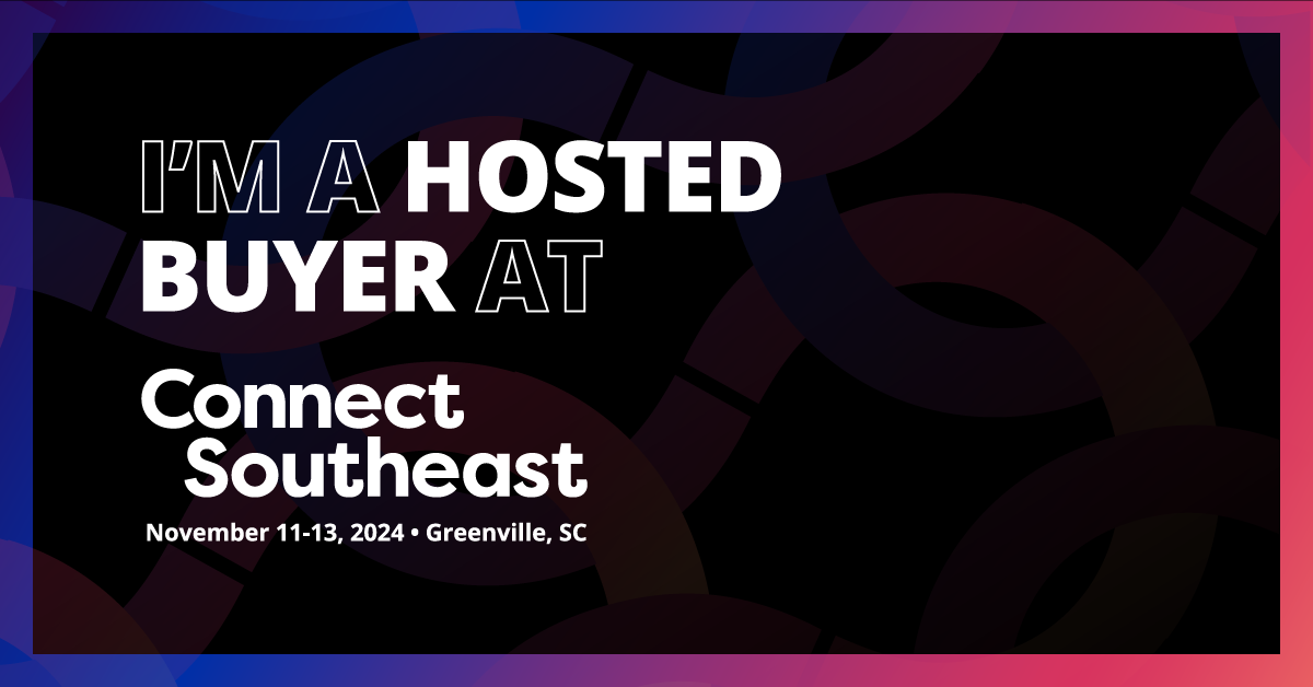 "I'm a Hosted Buyer" graphic for Connect Faith 2024.