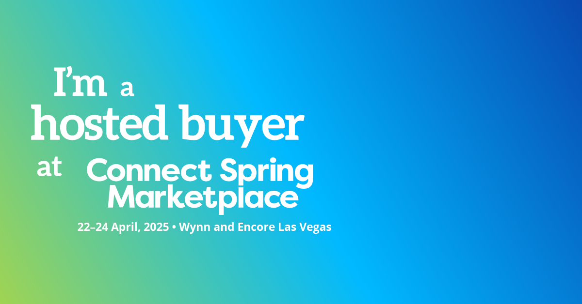 "2025 Hosted Buyer" graphic for Connect Spring Marketplace.