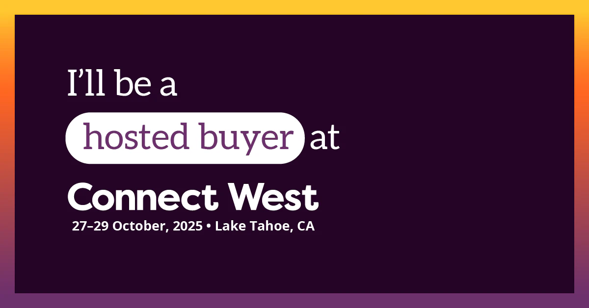 "I'm a Hosted Buyer" graphic for Connect West 2025.