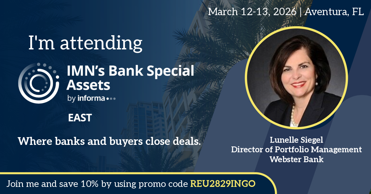 Bank Special Assets East Marketing Banner for Attendees
