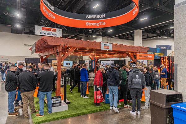 photo of a crowded booth