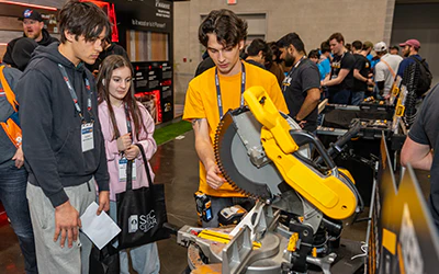 Attendees Looking at Tool Demo