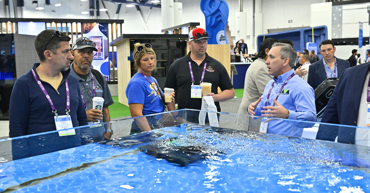 Company explaining product to buyers