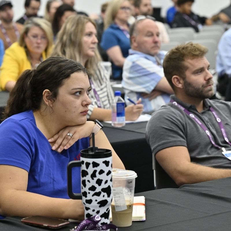 The audience listening to a conference session at PSP Expo