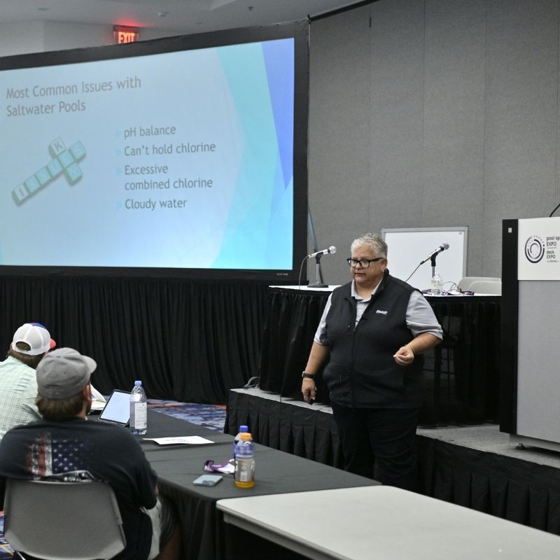 Alicia Stephens teaching a Service session at PSP Expo