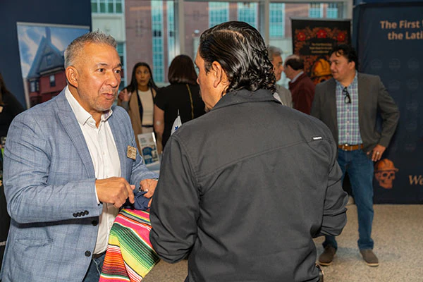 Attendees at Booth