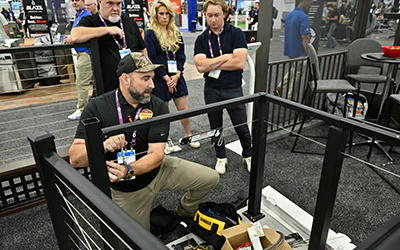 Attendees Laughing in Expo Hall