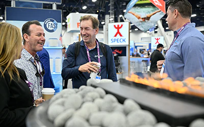 Attendees Laughing in Expo Hall