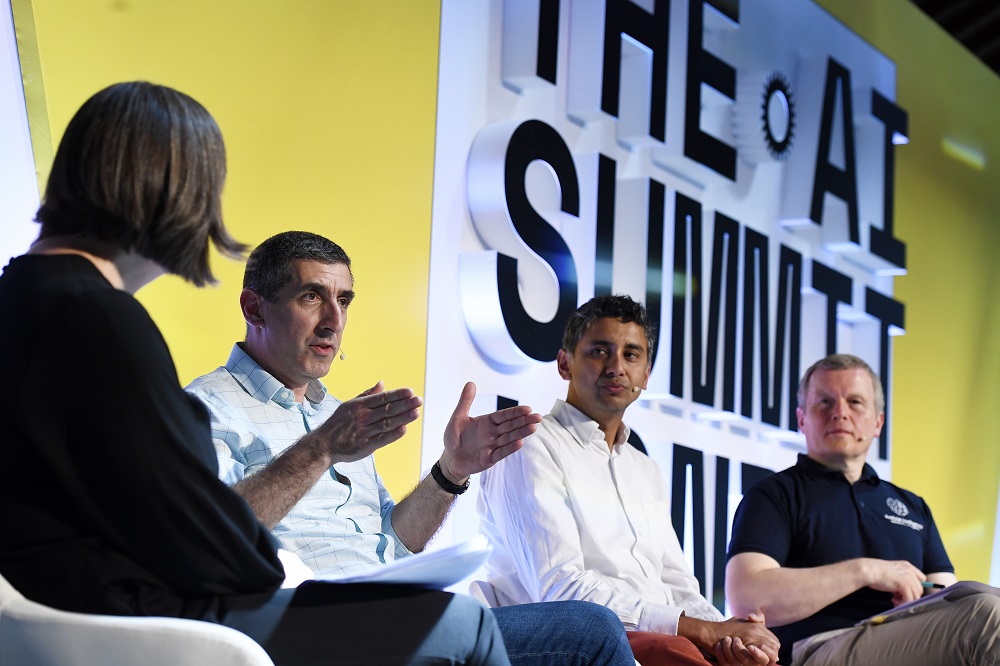 The speakers on stage