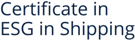 Certificate in ESG in Shipping