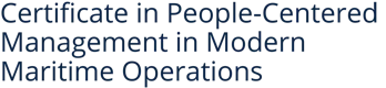Certificate in People Centred Approach in Maritime Operations