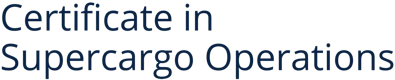 Certificate in Supercargo Operations