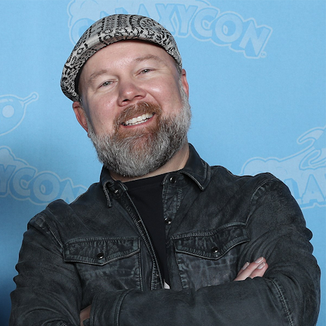 Christopher Sabat at MEFCC Hall of Fame, voice of Vegeta in Dragon Ball Z.