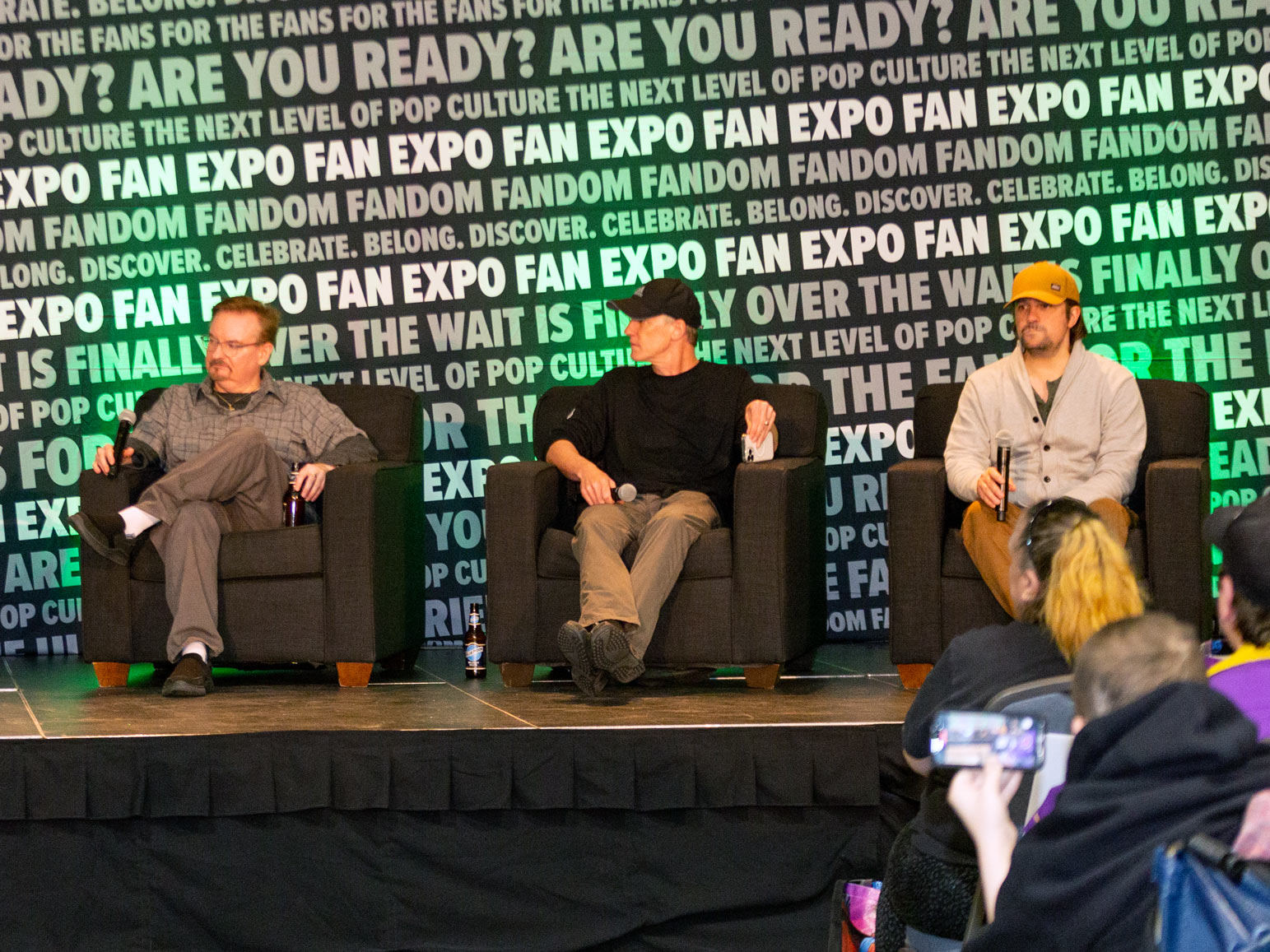 3 of the stars from Clerks at their panel (Trevor, Brian and Jeff)