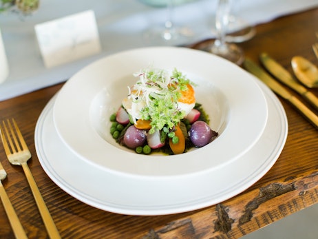 salad in a white bowl