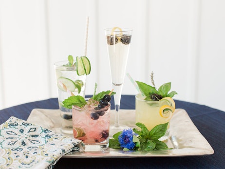 assorted fruity cocktails