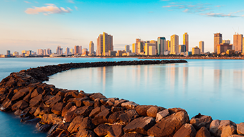 Skyline of Manila City and Manila Bay