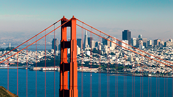 San Francisco with the Golden Gate bridge