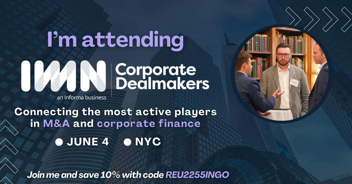 Corporate Dealmakers Marketing Banner for Attendees