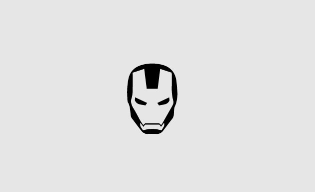 clip art of an Iron Man mask