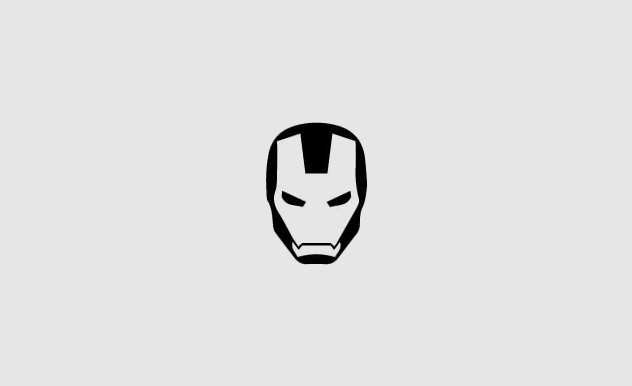 clip art of an Iron Man mask