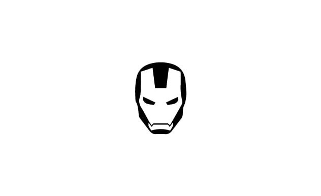 clip art of an Iron Man mask
