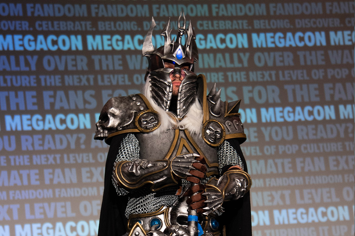 A Cosplayer in a knight outfit