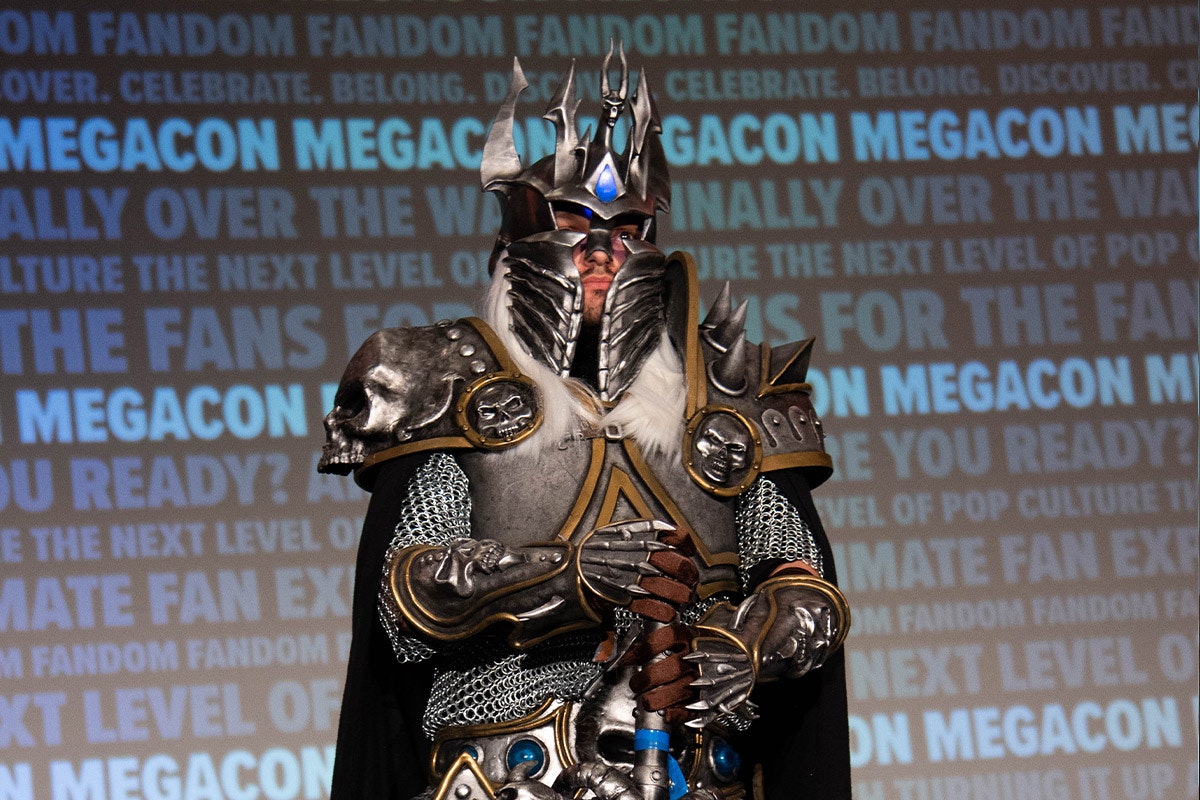 A Cosplayer in a knight outfit