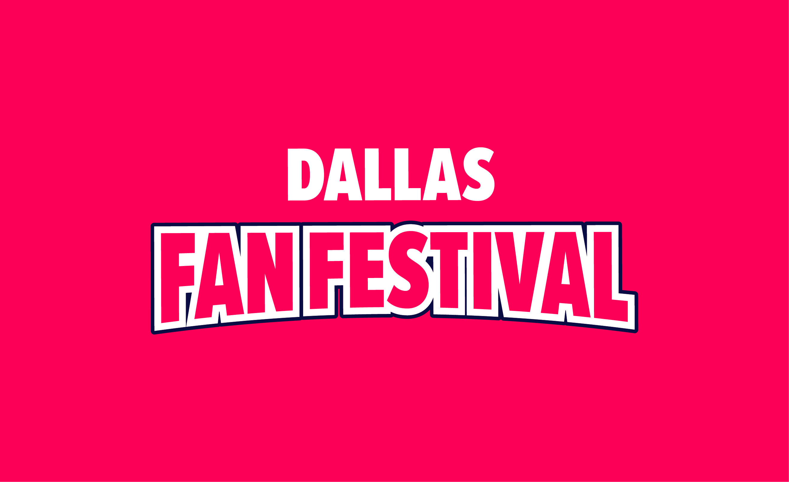 Dallas FAN FESTIVAL Logo with a pink background. "Dallas" is in white font, and "FAN FESTIVAL" is in a pink font with a white border
