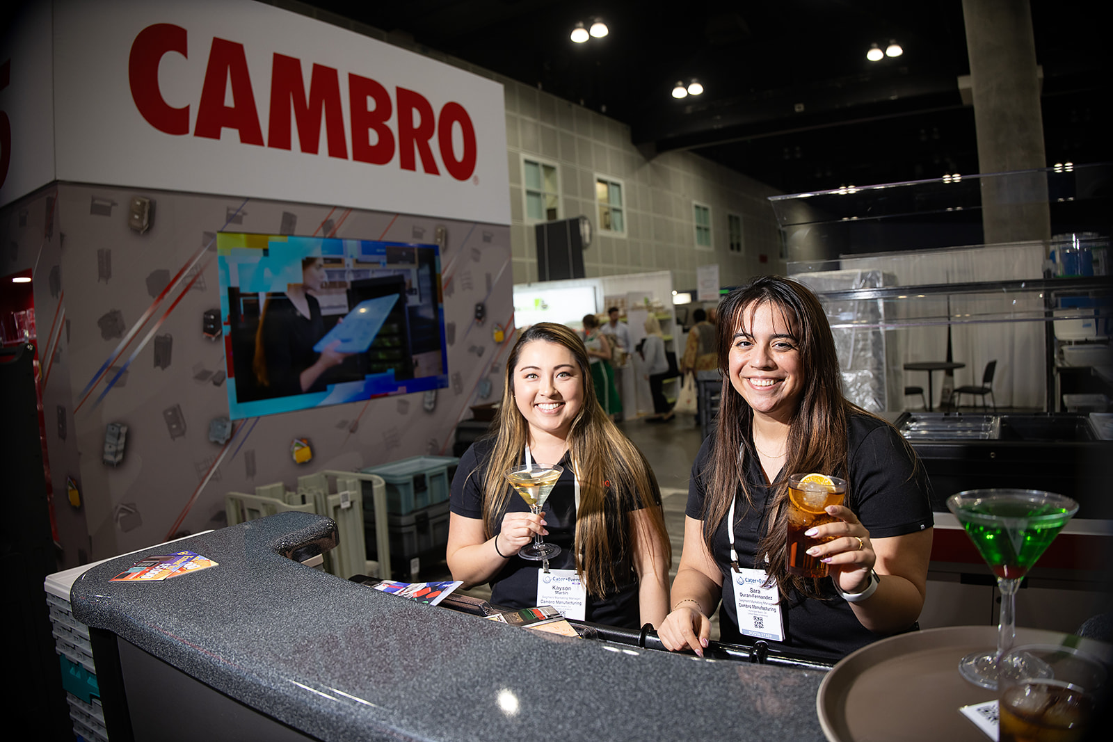 Samples in the exhibit hall