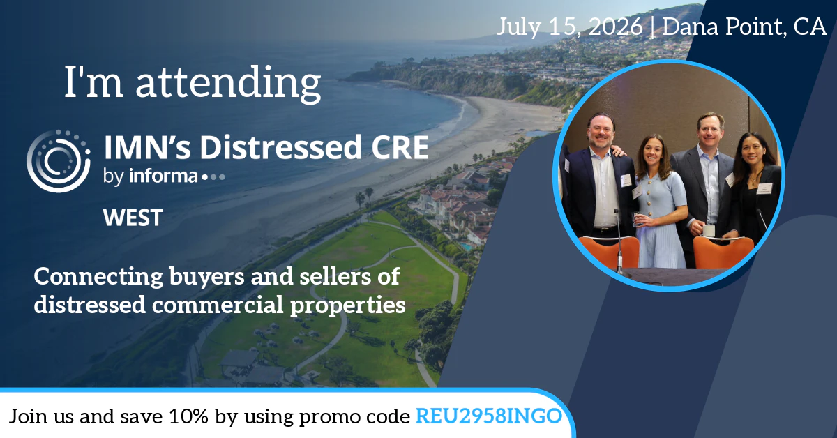 Distressed CRE West Marketing Banner for Attendees