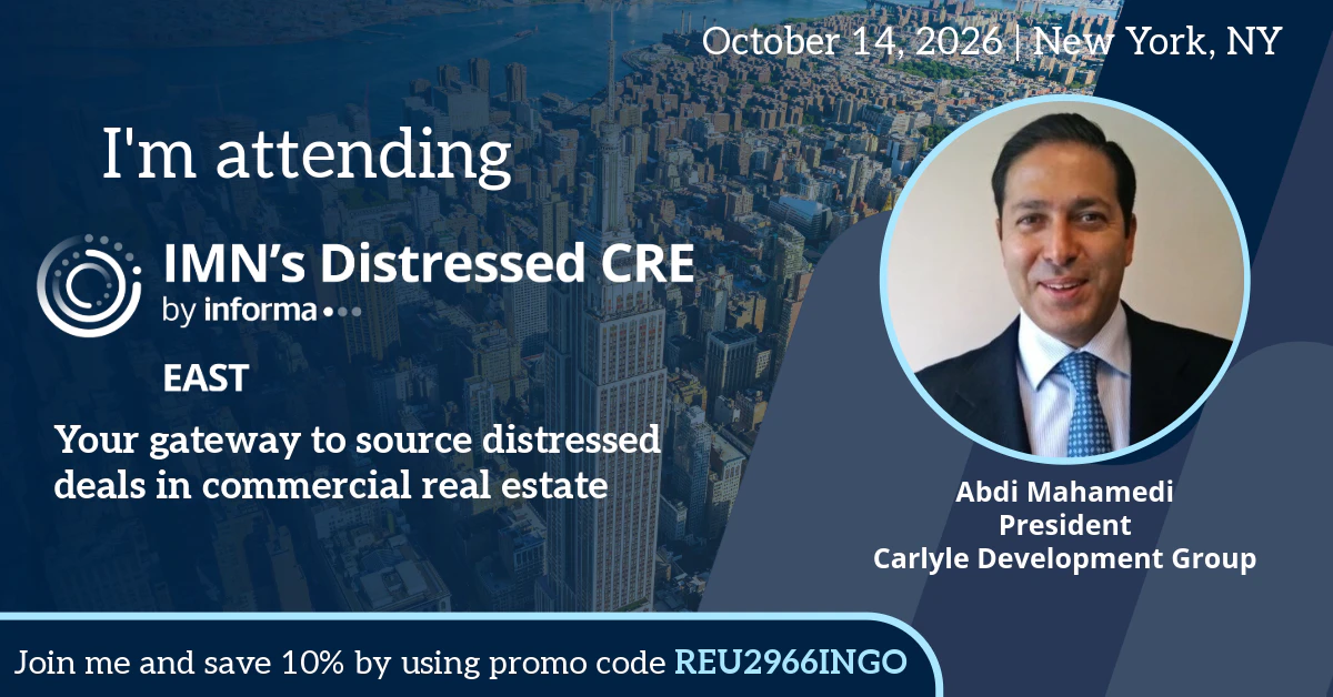 Distressed CRE East Marketing Banner for Attendees