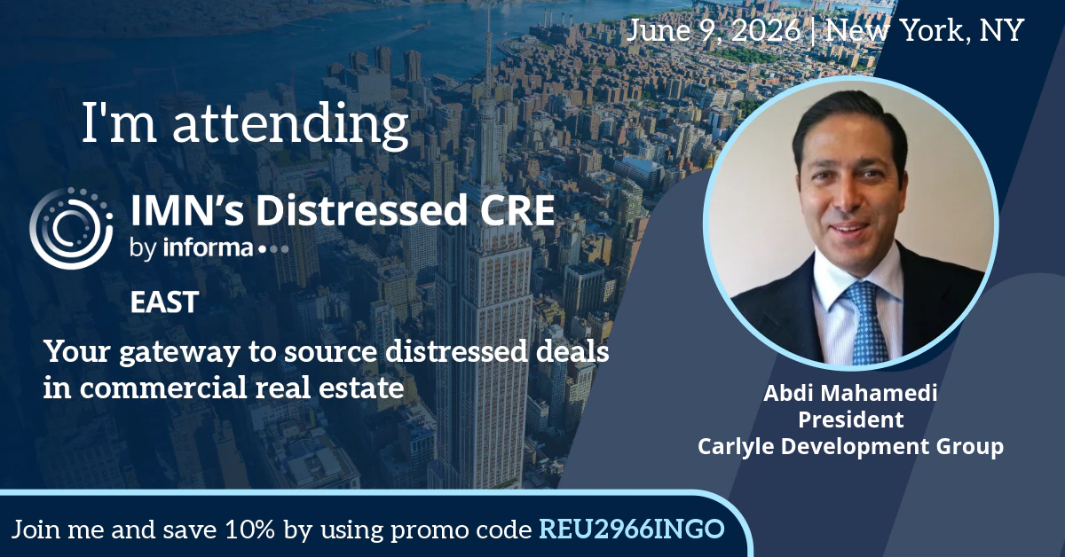 Distressed CRE East Marketing Banner for Attendees