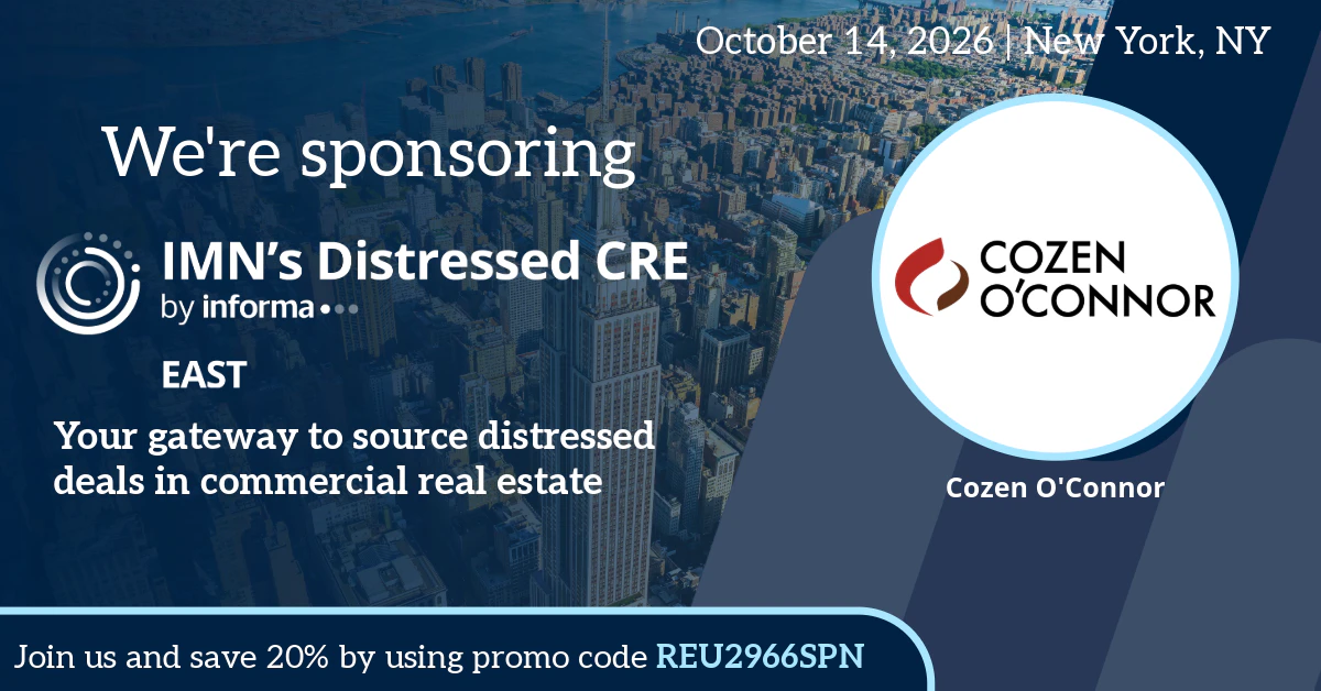Distressed CRE East Marketing Banner for Sponsors