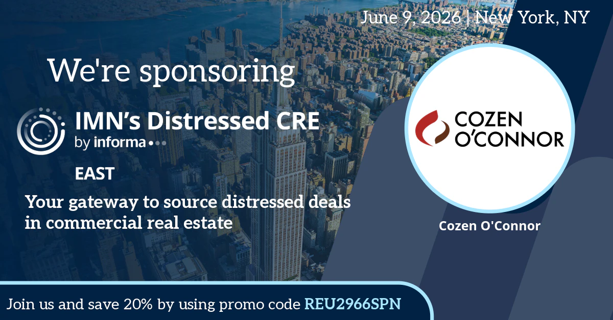 Distressed CRE East Marketing Banner for Sponsors