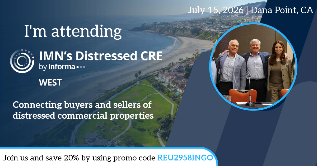 Distressed CRE West Marketing Banner for Attendees