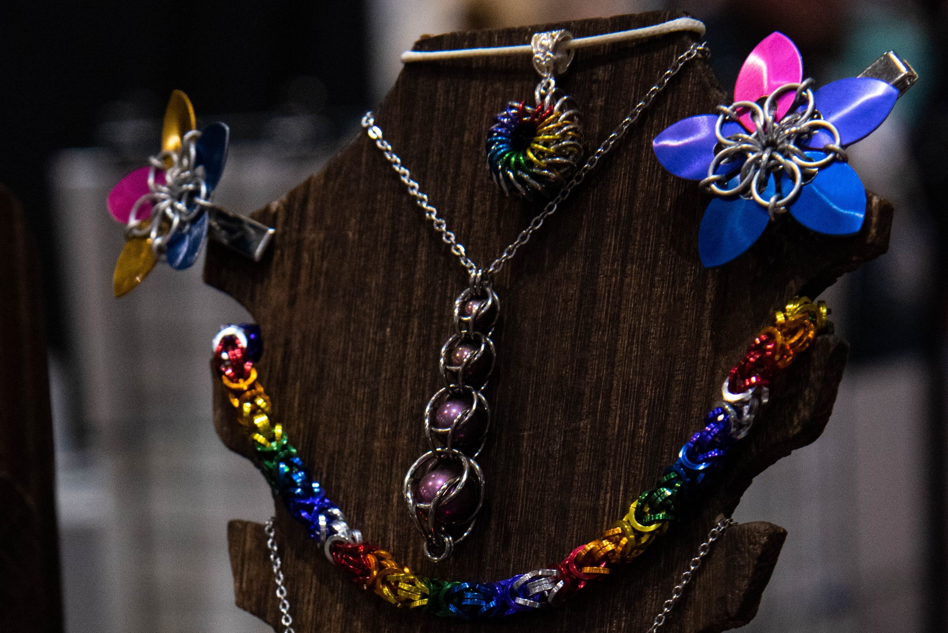 Jewelry from one of the vendor booths at FAN EXPO New Orleans.